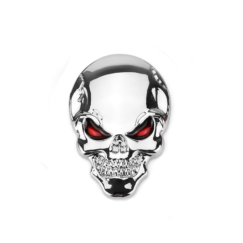 Car Metal Skull Sticker Body Sticker Red Eye Ghost Head