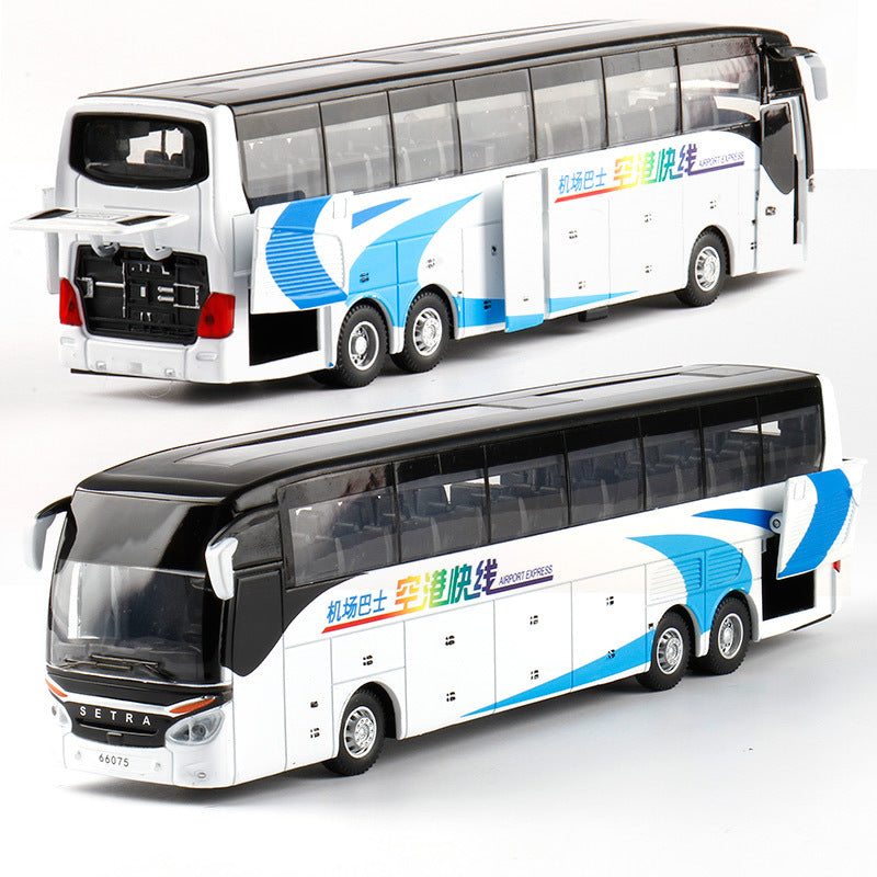 Single-layer Bus Alloy Sound And Light Pull Back Car Model Children's Toys