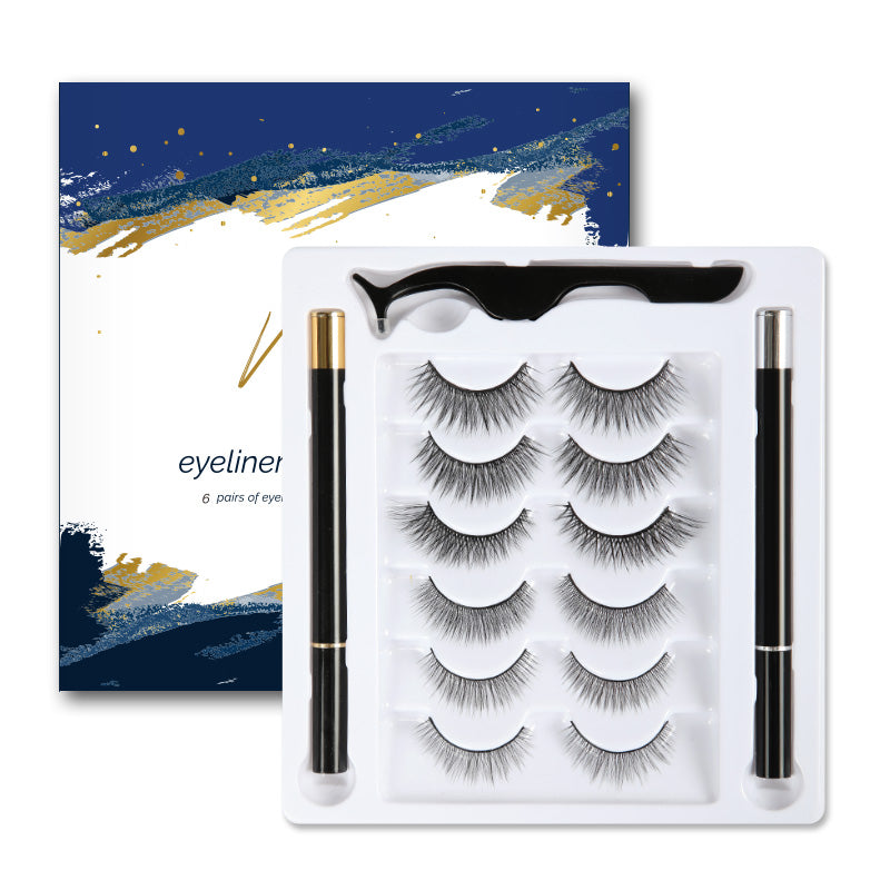 Natural Eyeliner Black Transparent Self-adhesive False Eyelashes