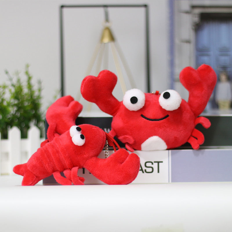 Mini Crayfish Doll Plush Toy Crab Pendant