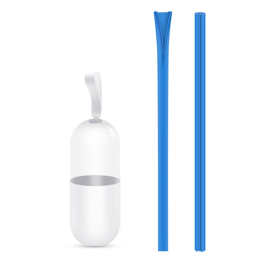 Detachable Silicone Folding Straw With Zipper Buckle