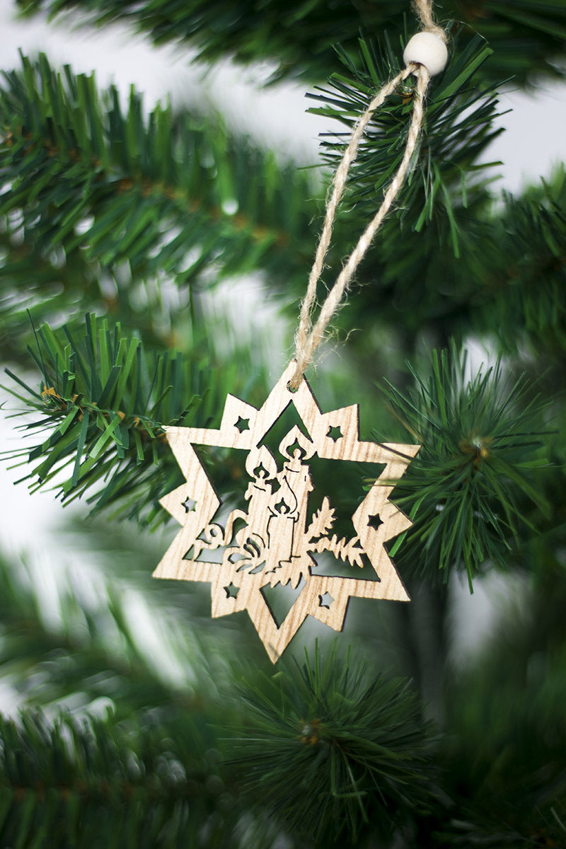 Christmas Tree Five Sets Of Wooden Pendants