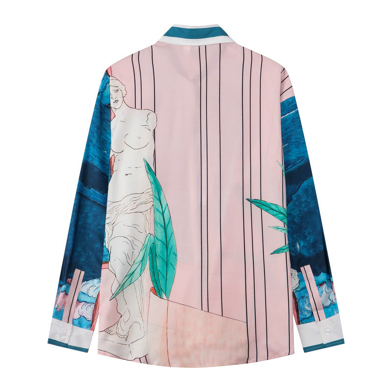 Men's Casual Loose Vintage Bohemian Long-sleeved Shirt