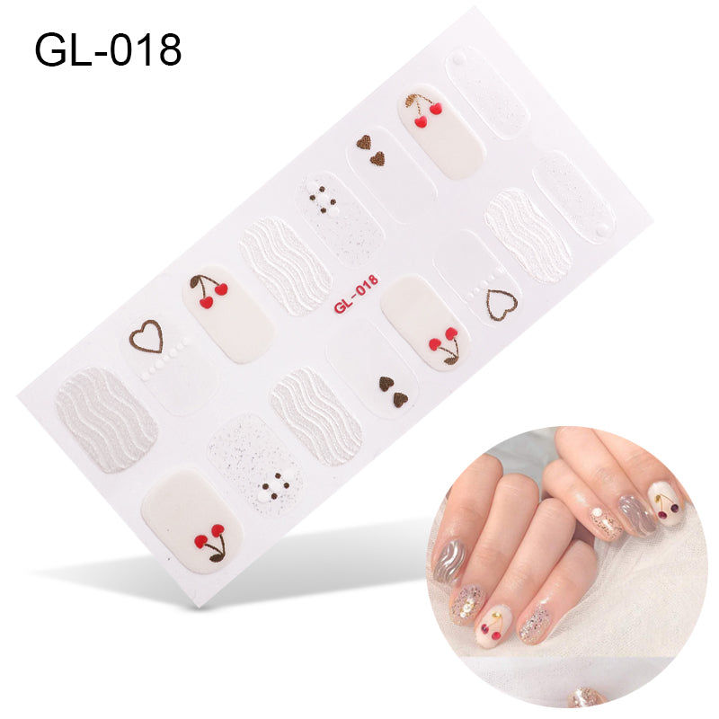 Laser Letters Color Oil Film Nail Stickers