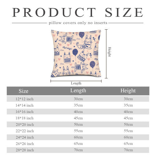 Cotton Linen Pillowcase Double Sided Printing