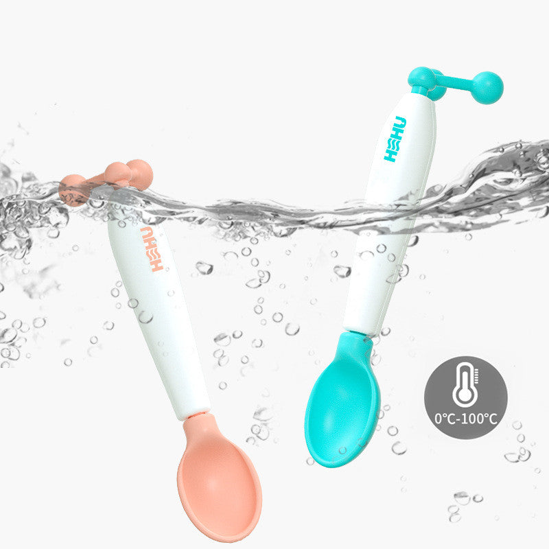 Balance Anti-spreading Baby Learn To Eat Child Training Rice Spoon