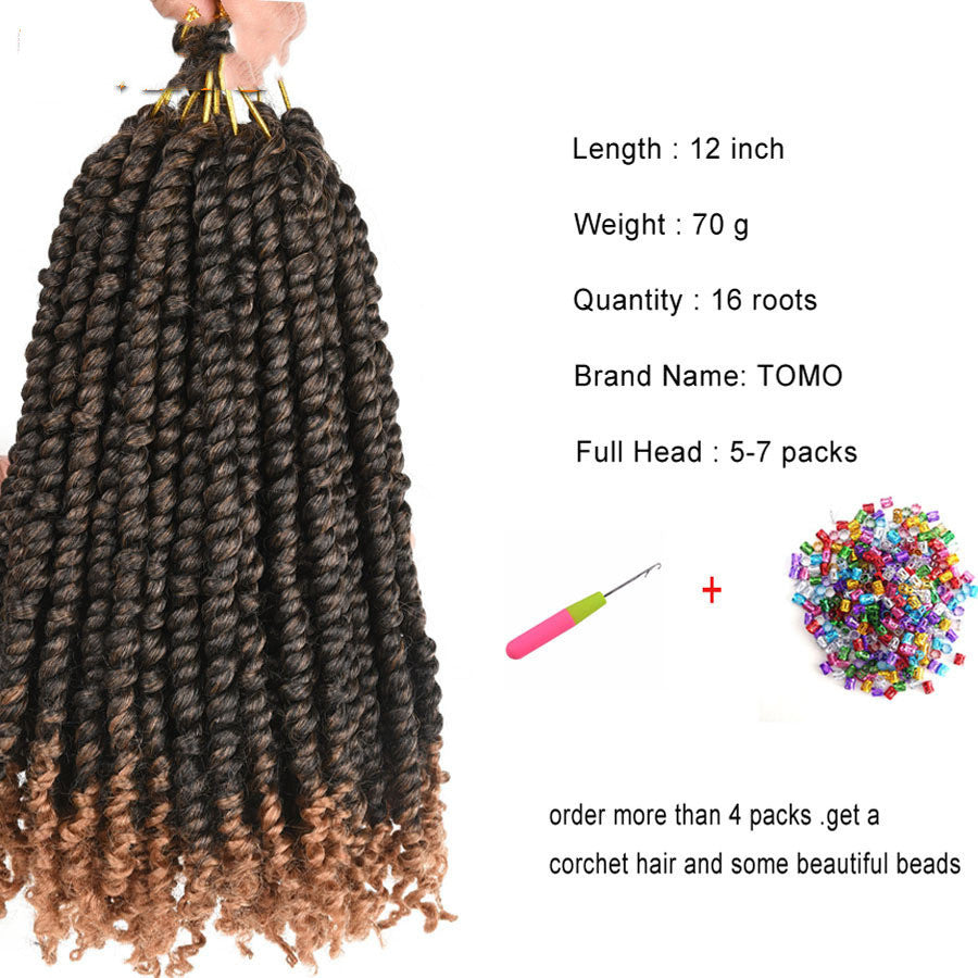 TOMO Pre-twisted Passion Twist Crochet African Dirty Braids Crochet