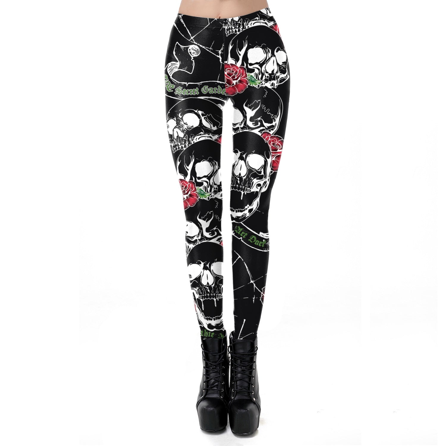 Halloween Costume Horror Ladies Skull Print Leggings