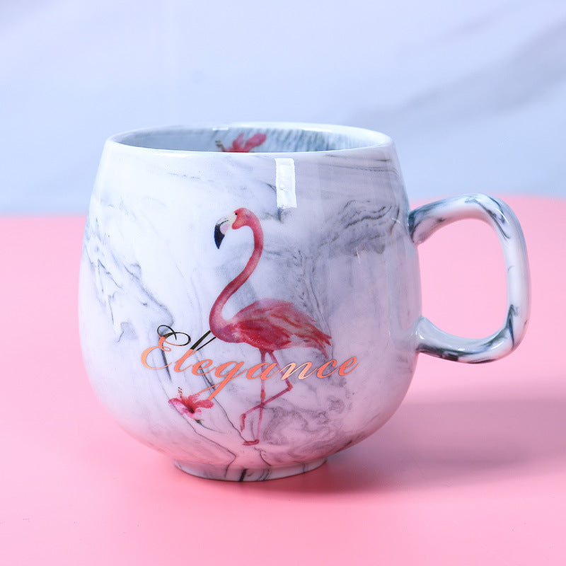 Ins Marble Pattern Couple Ceramic Cup