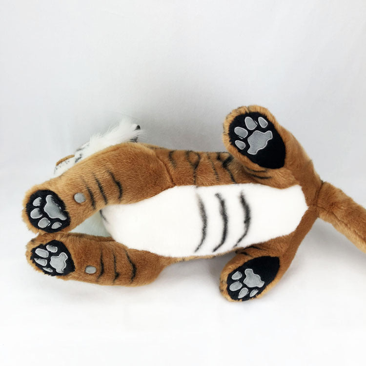 Yellow Tiger Plush Toy Doll Ornament