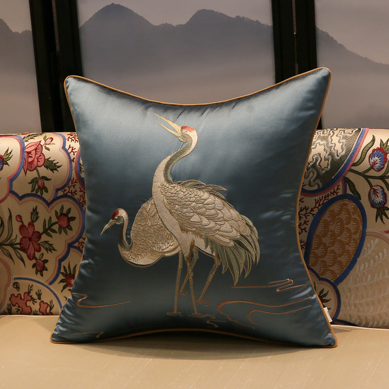 Crane Cushion Pillow Cushion Cover Without Core Waist Pillow Bed Head