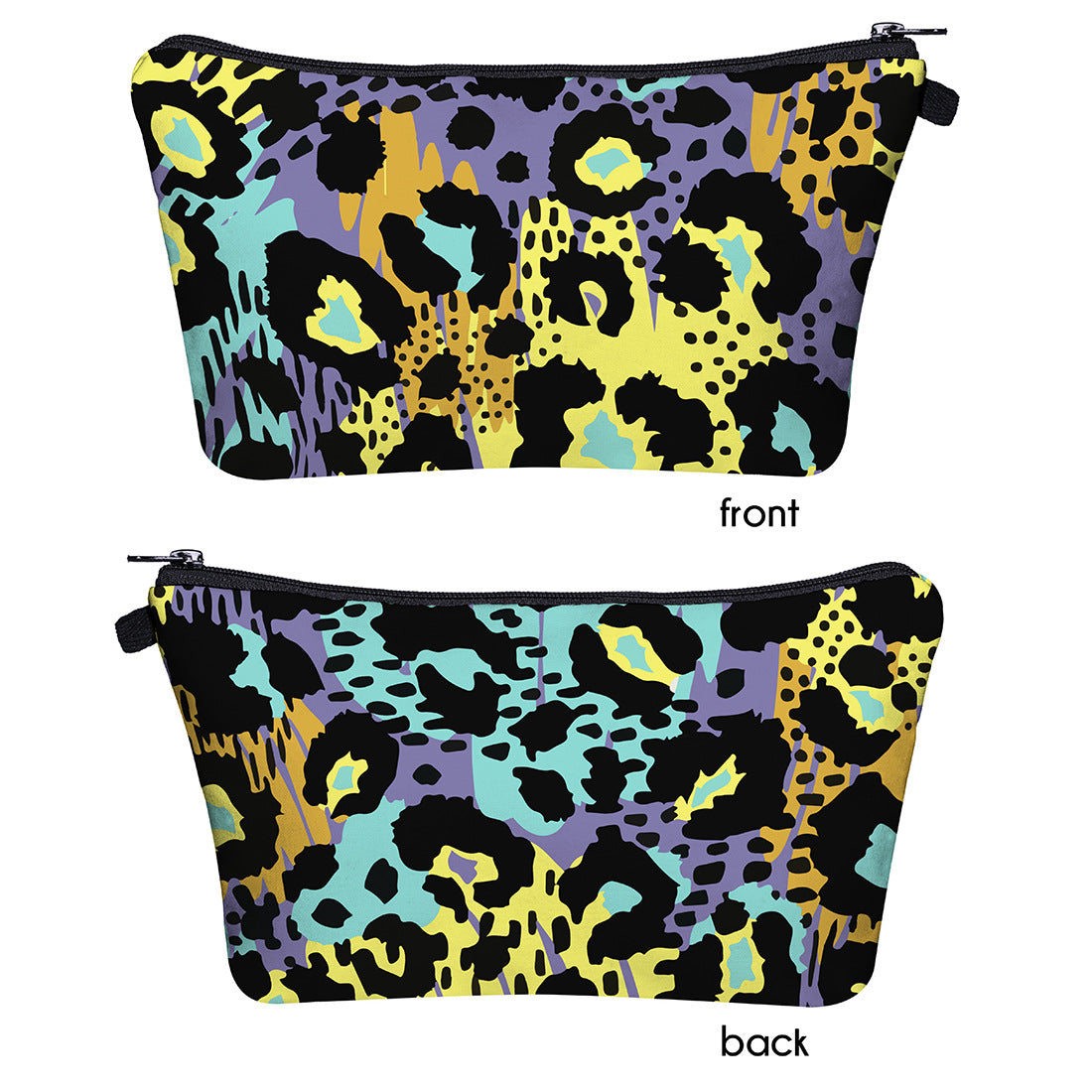 Color Leopard Print 3d Digital Printing Storage Washing Bag Bag Ladies Clutch