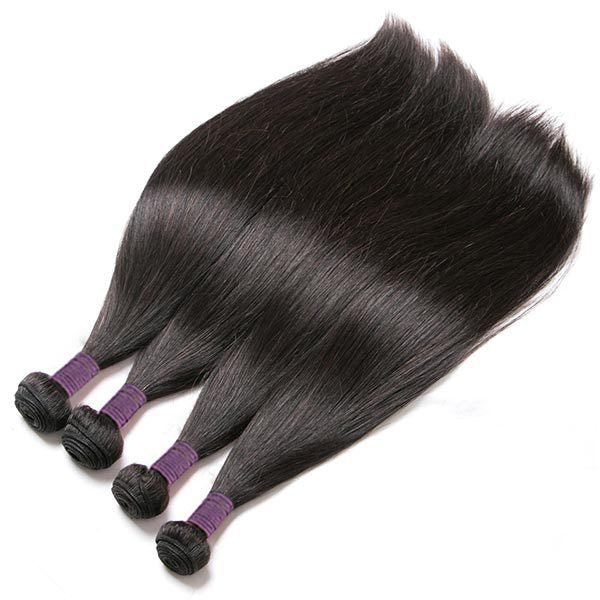 Human Hair Natural Color Straight Black Curtain