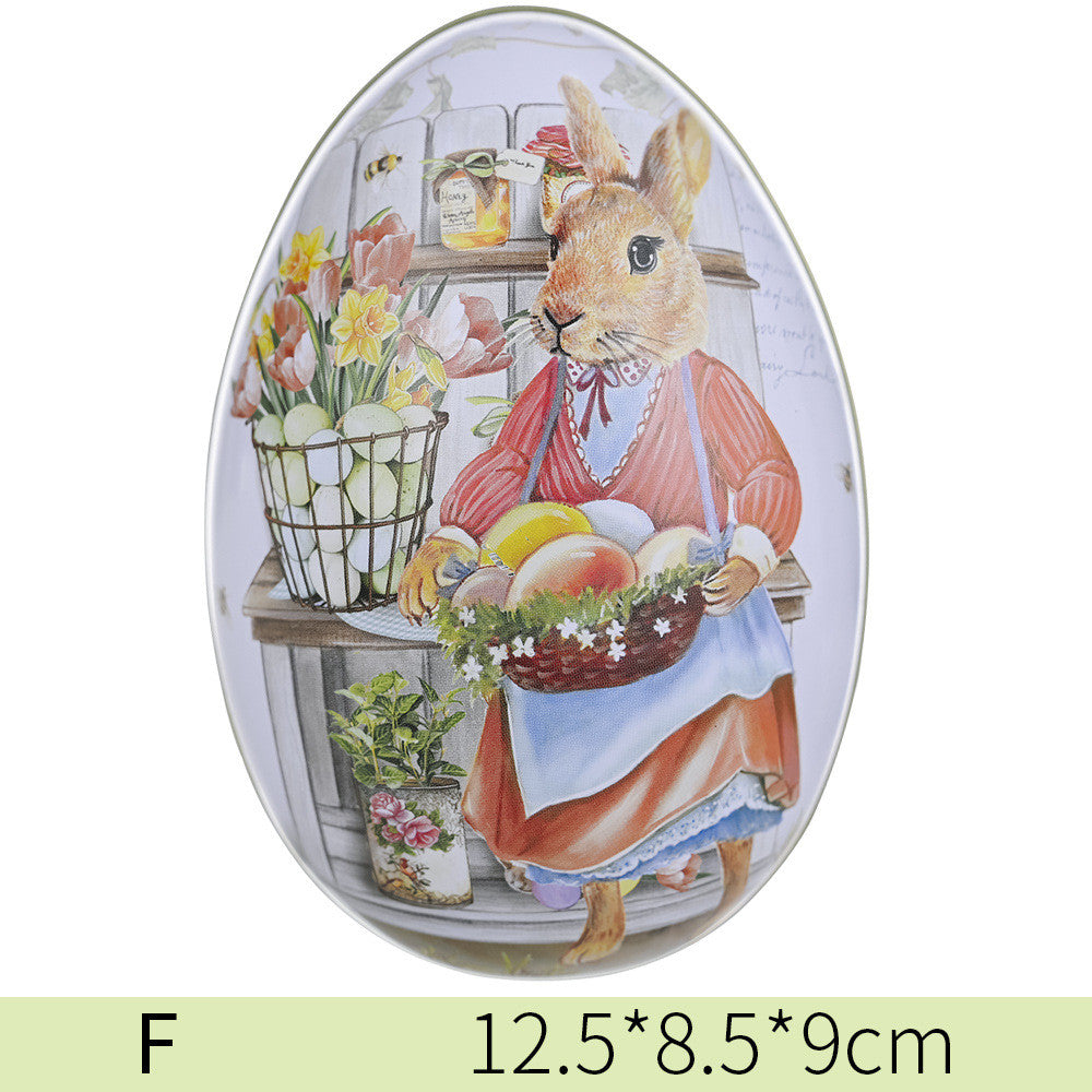 New Easter Decorative Tinplate Egg Creative Tin Box