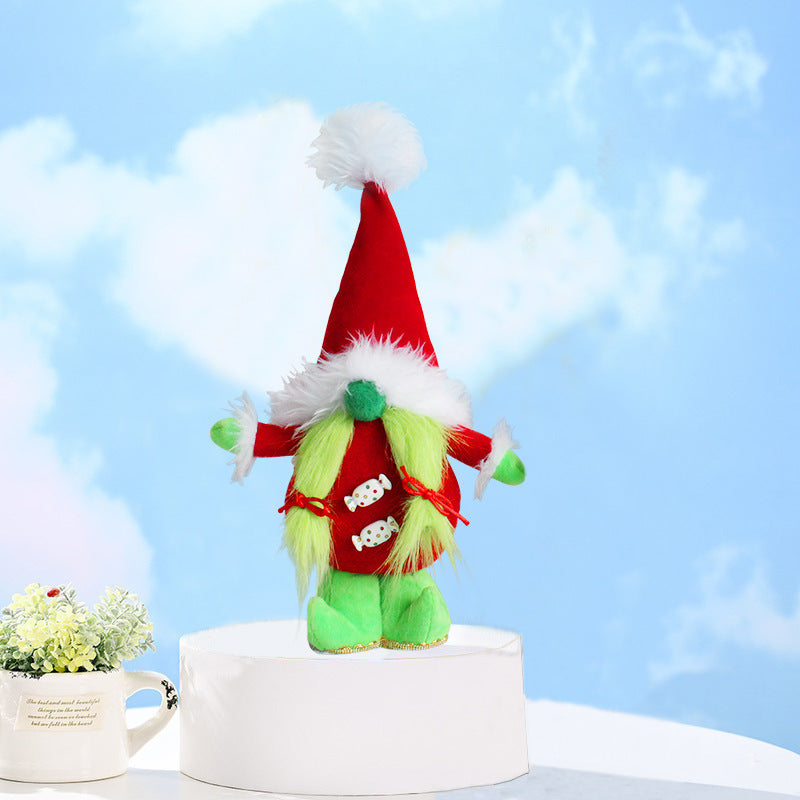 Plush Toy Green Hair Dollchristmas