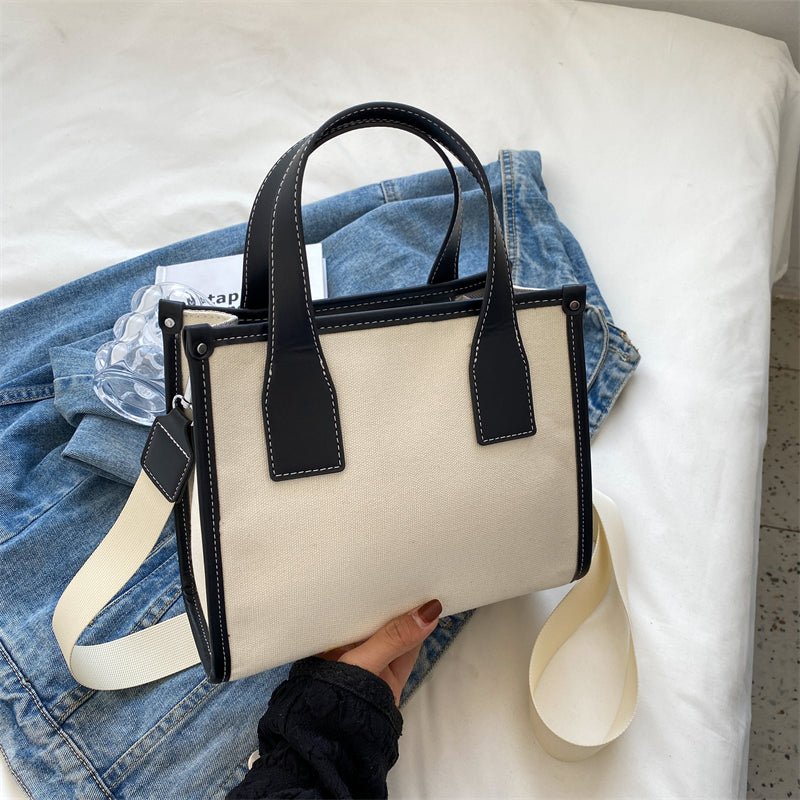 Small Canvas Korean Style Tote For Women Casual Ladies Handbags 2022 New Luxury Simple Shoulder Side Bag Shopper Crossbody Bags