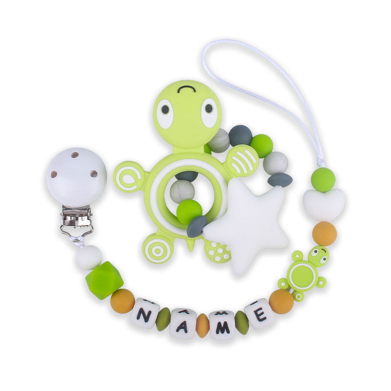 New Turtle Silicone Teether Baby Molar Toy Pacifier Chain