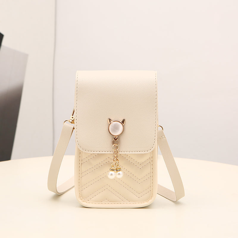 Bag Wholesale Mobile Phone Bag Women's Messenger Small Bag Summer 2022 New Charm Pearl Coin Purse Embroidered Shoulder Bag