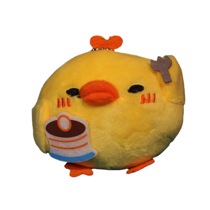 Plush Toy Chick Multi-shaped Pendant