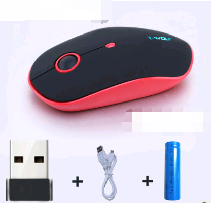 Rechargeable wireless mouse mute lithium battery light mouse