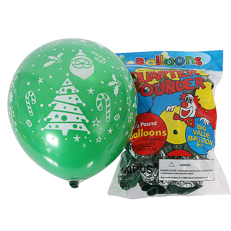 Christmas Decoration Printing Thickened Latex Balloon