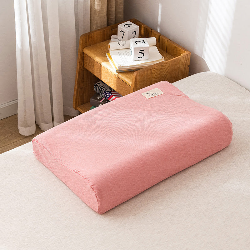 Washed Cotton Latex Pillowcase Skin-friendly