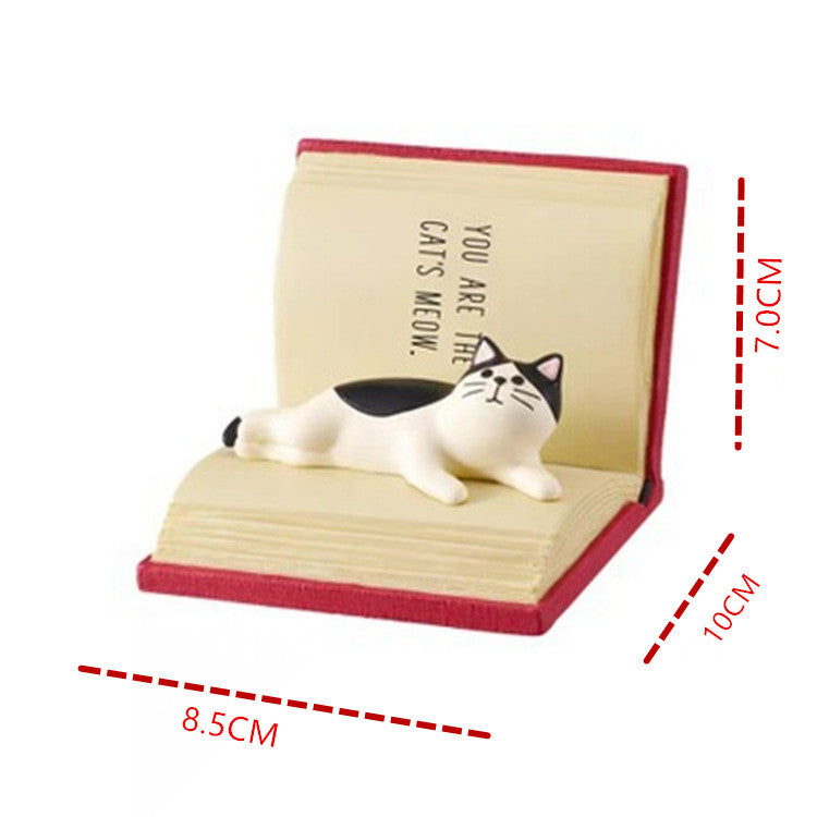 Toast Bag Cat Couple Small Gift Synthetic Resin Mobile Phone Holder