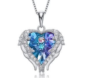 Elements Crystal S925 Sterling Silver Angel Necklace