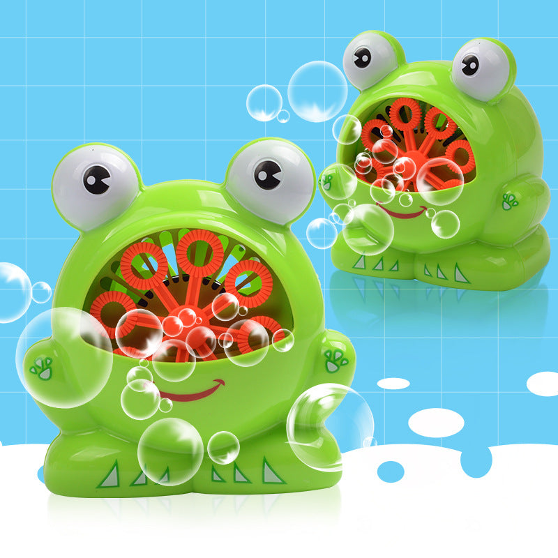 New Cute Cartoon Animals Shape Creative Frog Automatic Bubble Machine Gun