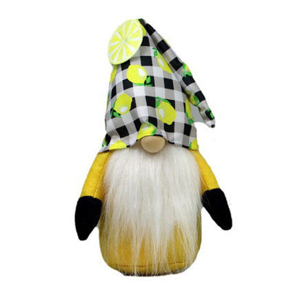 Summer Lemon Faceless Elderly Plush Doll Ornament