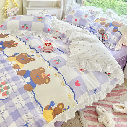 Korean Style Quilt Cover Single Bed