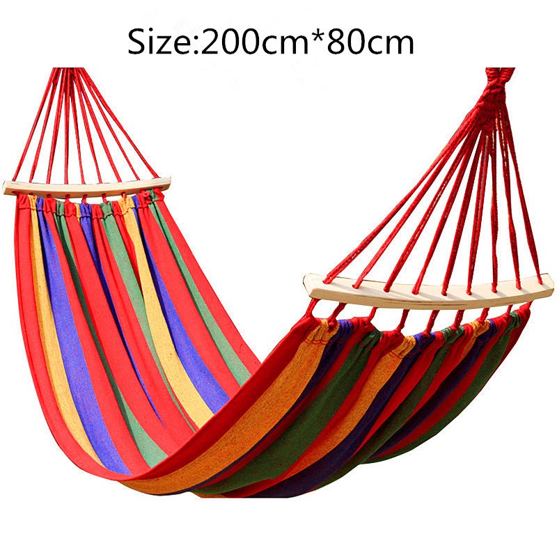 200x80cm Backpacking Hammock Portable Canvas Parachute Outdoor Single Hammock