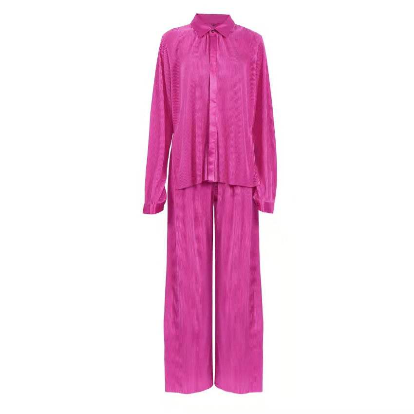 New Autumn And Winter Pleated Shirt Pleated Trousers Suit