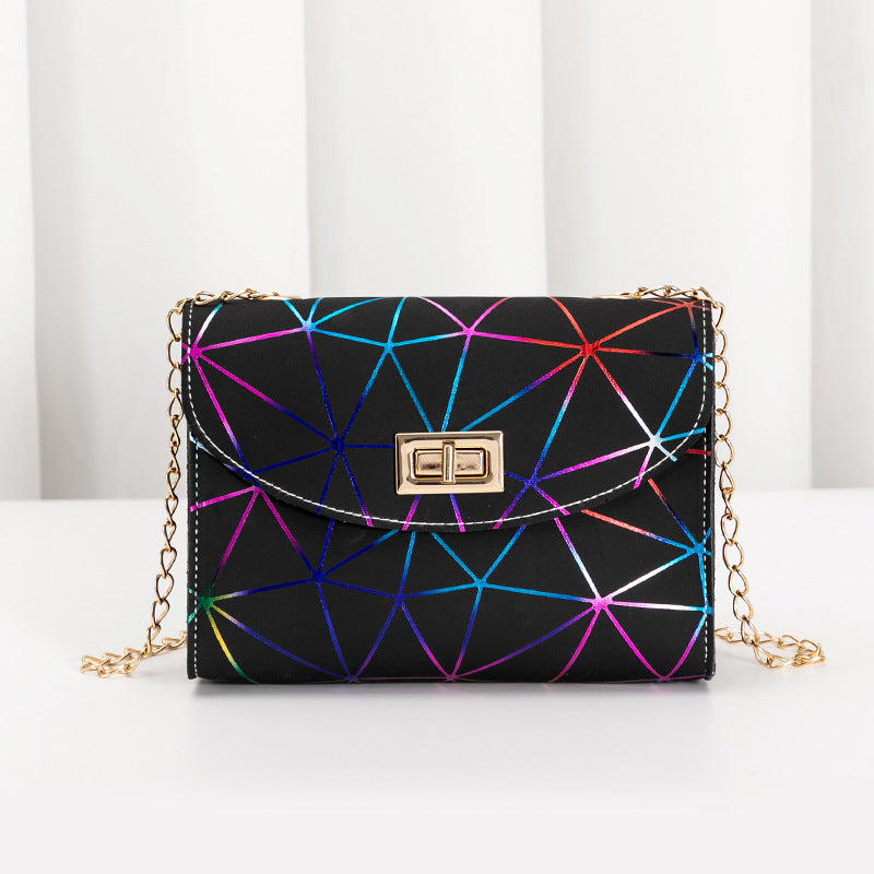 Women's Summer New Colorful Rhombus Chain Bag Fashion