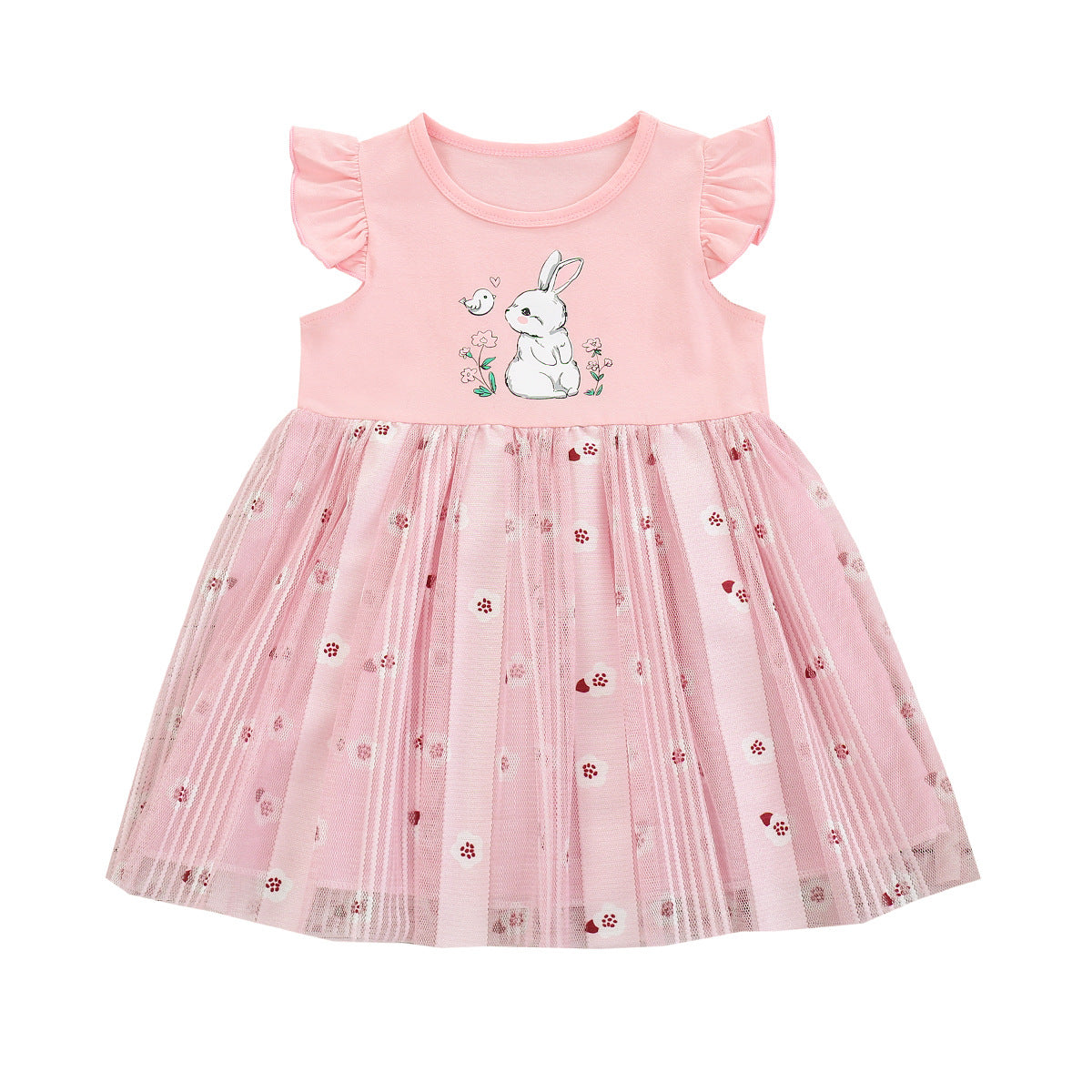 European And American Easter Little Girls Cartoon Rabbit Princess Dress