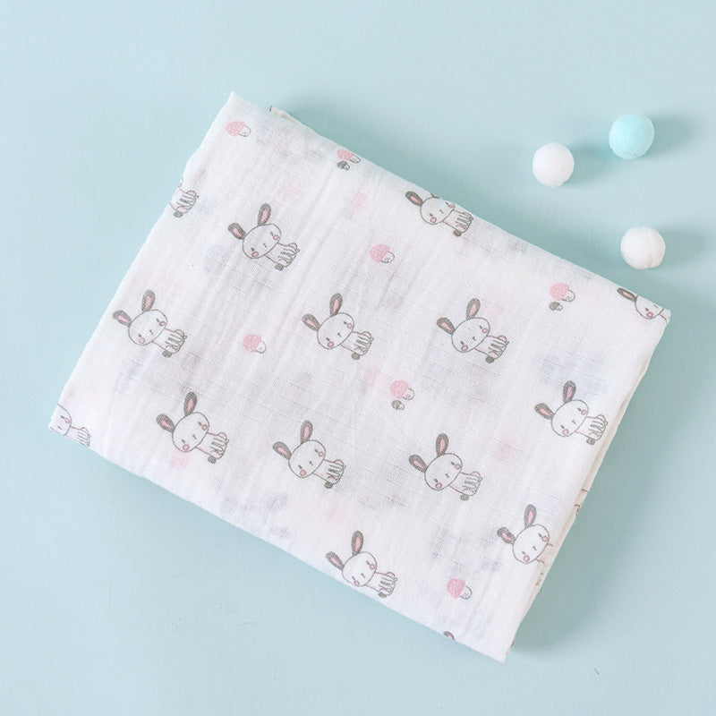 Cotton Double Layer Cartoon Baby Blanket