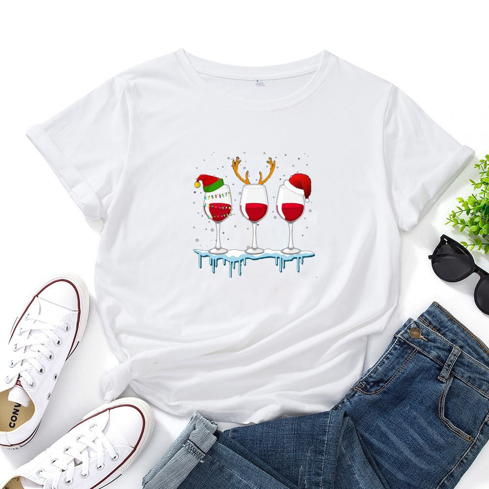 Fashion Casual Women's Printed T-shirt Short Sleeves