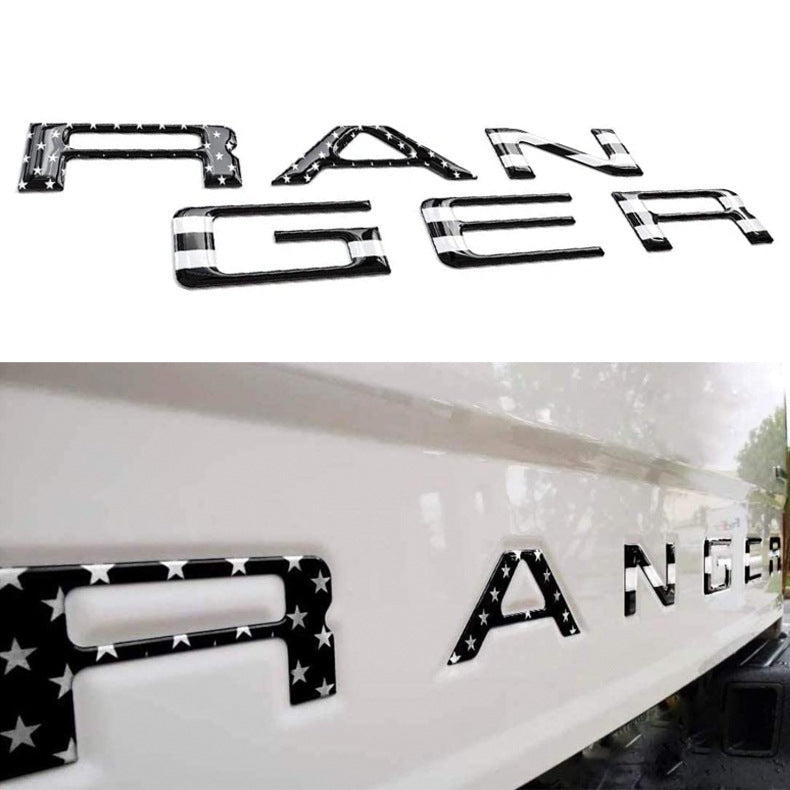 RANGER Car Label Acrylic Flag Labeling 3D Stereo Modified Pickup Truck Logo