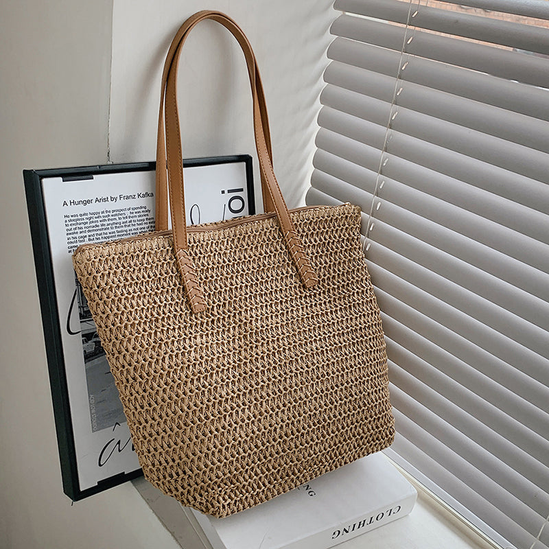 Hand-woven Women's Shoulder Handbag Bohemian 2022 Summer Fashion Straw Beach Tote Bag Travel Shopper Weaving Shopping Bags