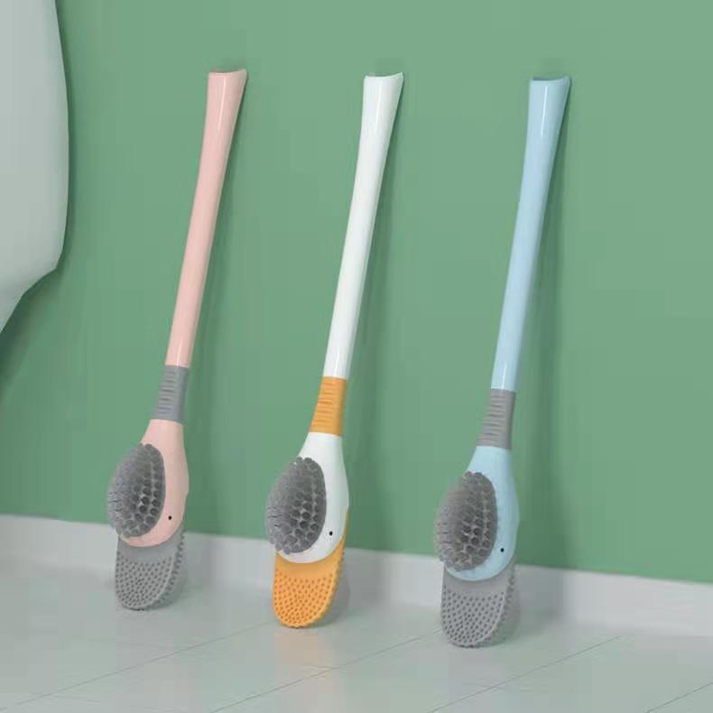 Diving Duck Toilet Brush Without Dead Angle Long Handle Soft Hair Toilet