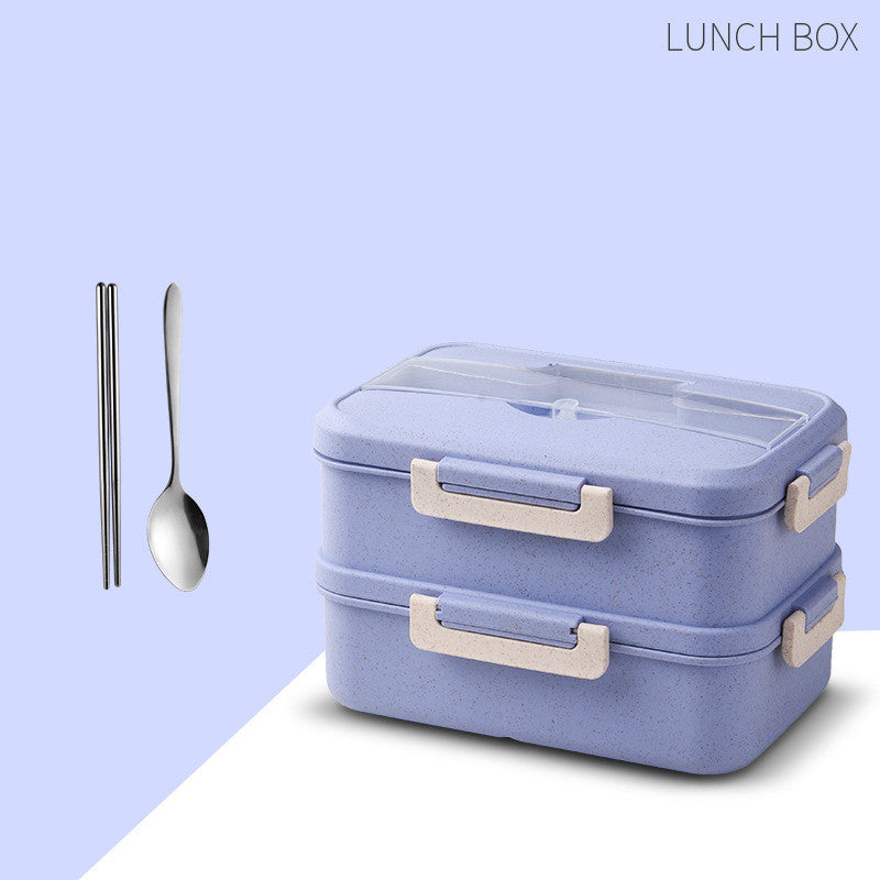 Portable Compartment Microwave Oven Heated Lunch Box