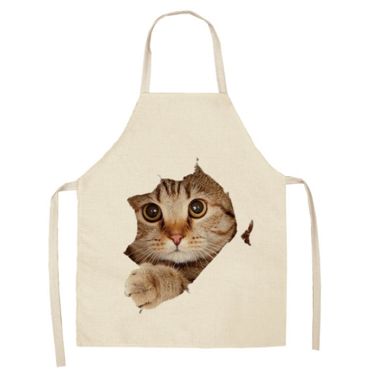 Kitchen Oil-proof Sleeveless Cotton And Linen Apron