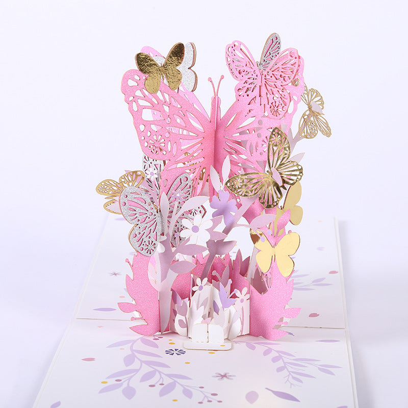 Mother's Day Pop-up Card With Colorful Butterflies