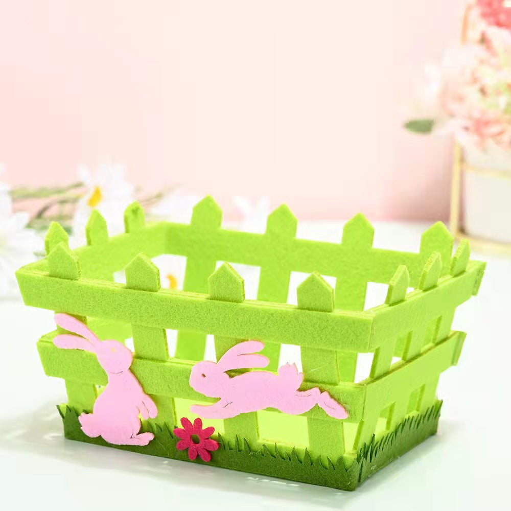 New Easter Decorations Green Basket Decoration Atmosphere Scene Layout Home Garden Storage