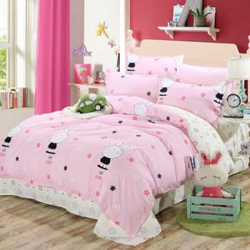 New Quilt Cover Simple Bed Sheet Cartoon Supplies Four-piece Set