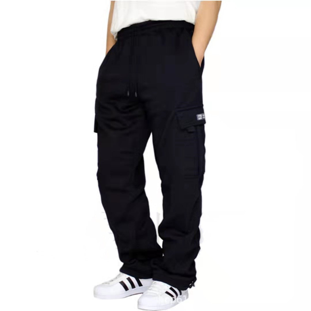 Men Pants Sweatpants Stretch Elastic Waist Jogger Sports Pants Drawstring Trousers