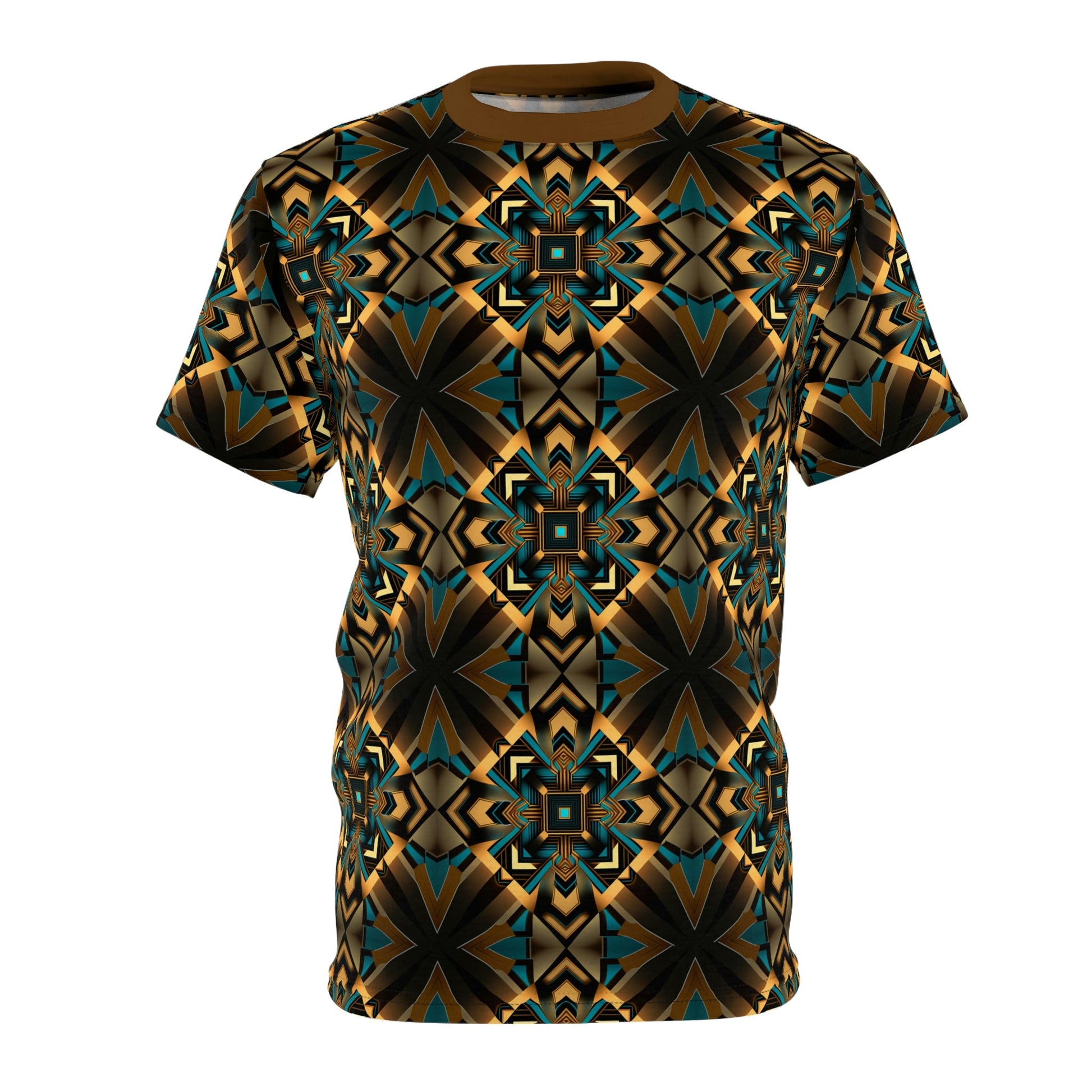 Fashion Geometry Pattern 3D Printed Short-sleeved Shirt