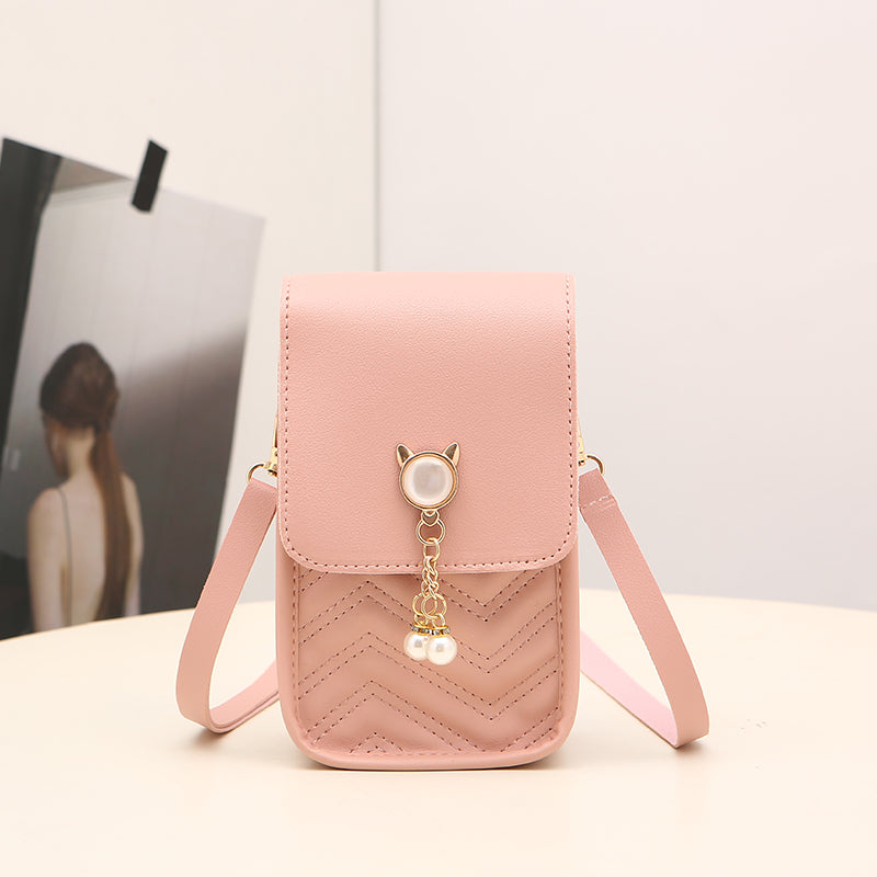 Bag Wholesale Mobile Phone Bag Women's Messenger Small Bag Summer 2022 New Charm Pearl Coin Purse Embroidered Shoulder Bag