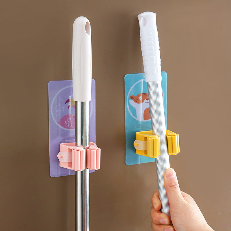 Mop Holder Card Holder Hook Is Strong And Non-marking Without Punching