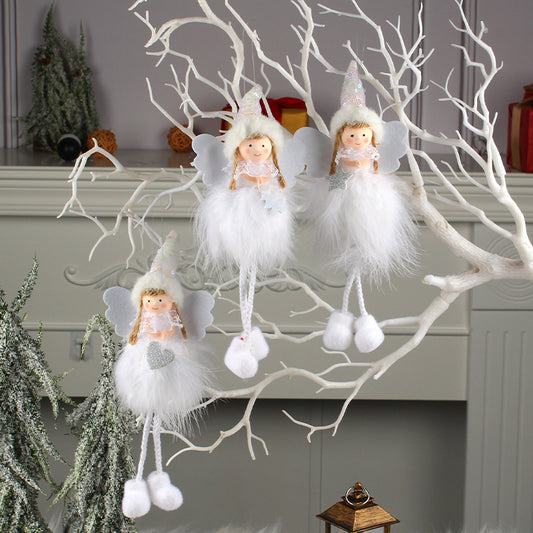Plush Angel Girl Doll Ornament Cute Christmas Tree Decoration